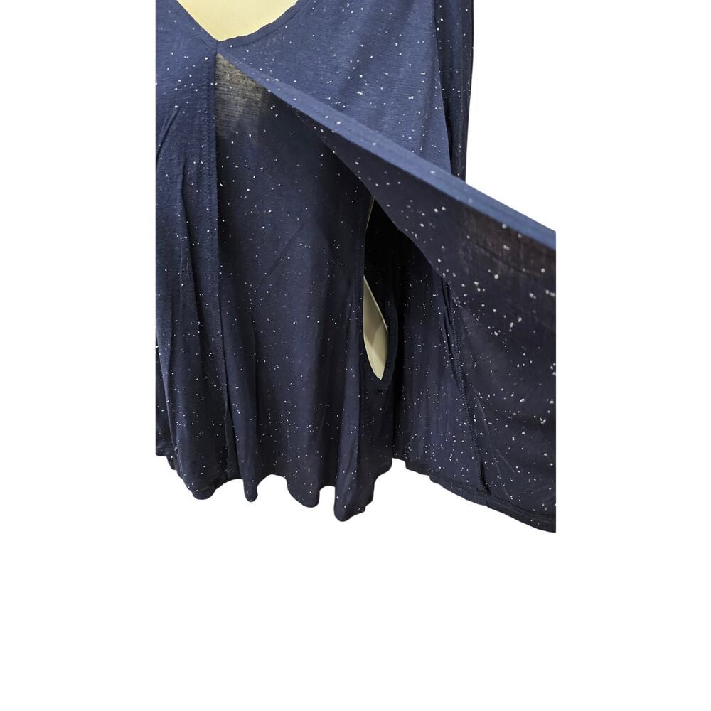 NWT a pea in the pod navy blue speckled nursing maternity pumping tank Sz S NEW - Picture 3 of 7